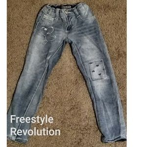Little girl's stretch denim jeggings